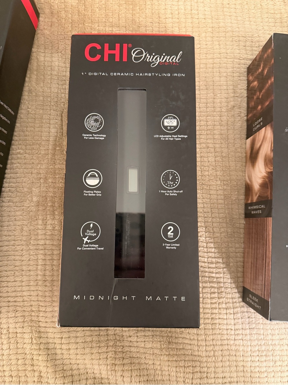 CHI Midnight Matte Digital Ceramic Hairstyling Iron - Black